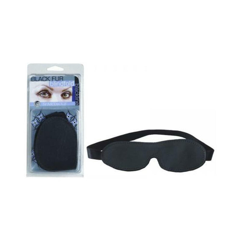 Fur Blindfold Black