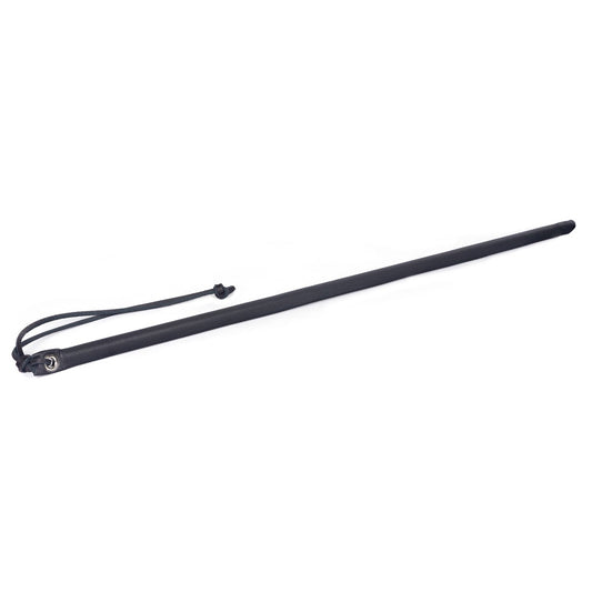 24" Leather Wrapped Cane Black