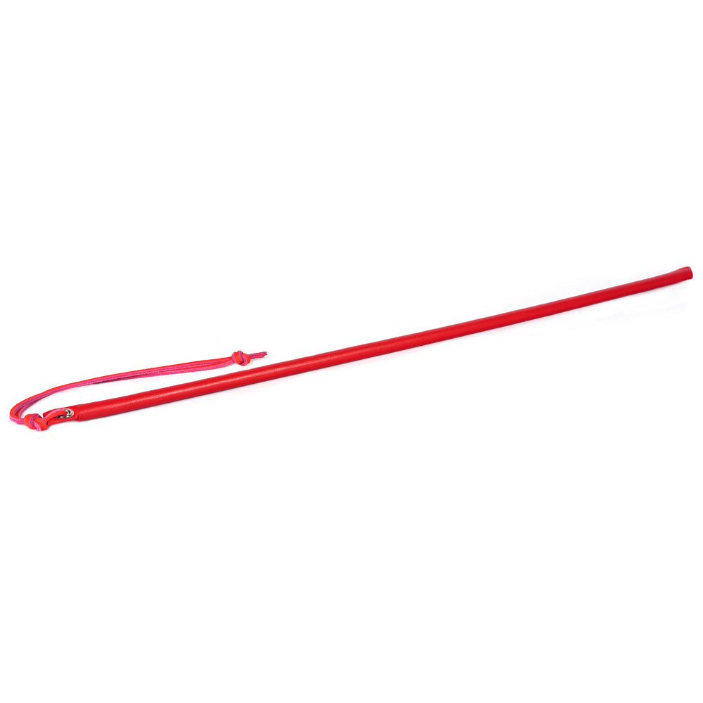 24" Leather Wrapped Cane Red