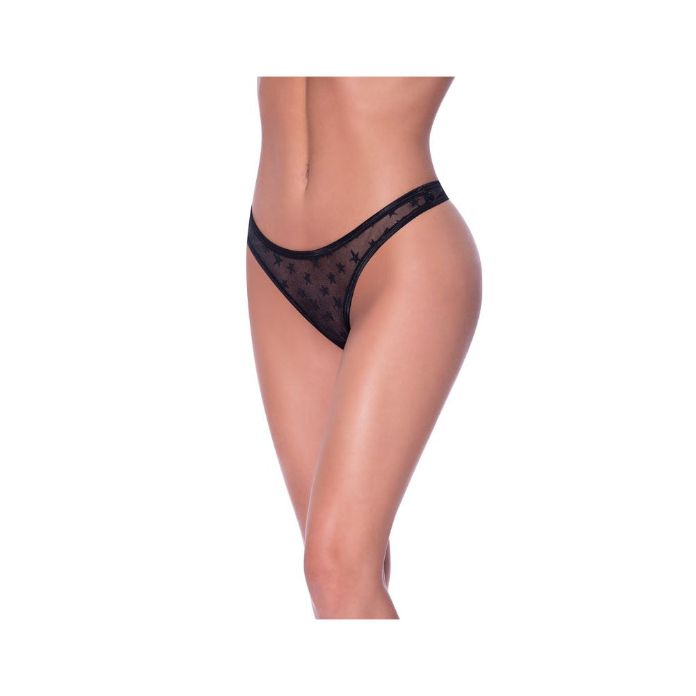 High Leg High Waist Micro Tanga Black L/X