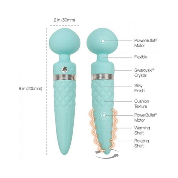 Pillow Talk Sultry Massager Wand Teal