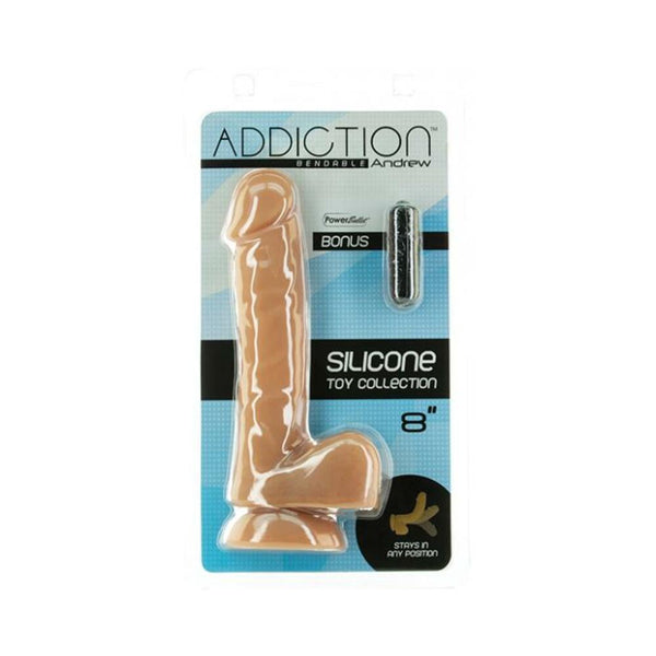 Addiction Andrew 8" Bendable Dong - Caramel