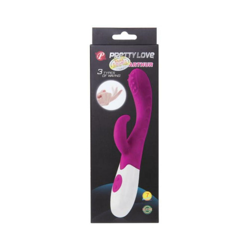 Pretty Love Arthur Waving Silicone Rabbit Vibrator Purple