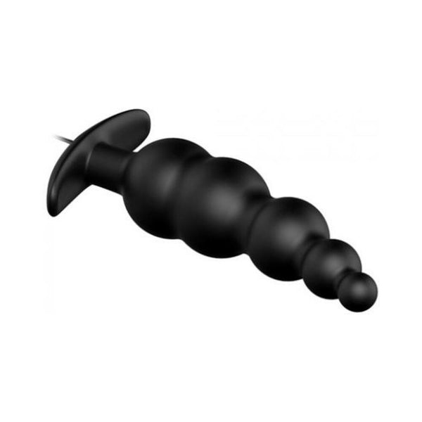 Pretty Love Vibrating Bead Butt Plug Black
