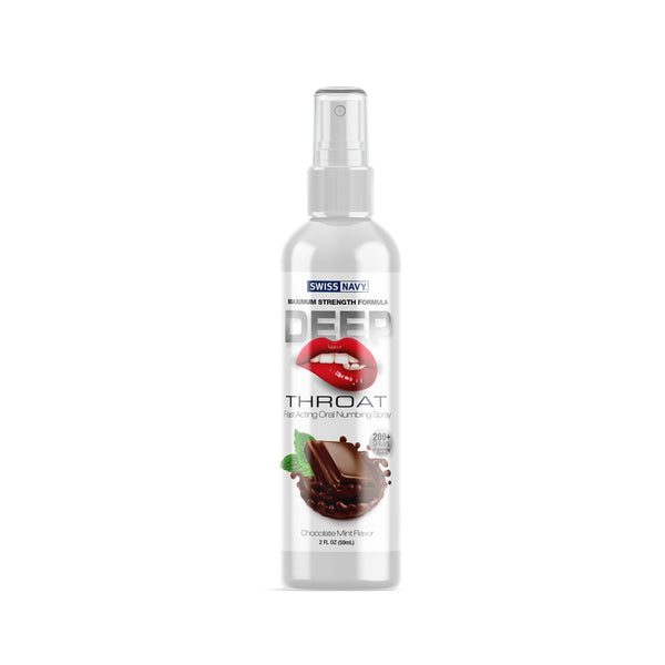 Swiss Navy Deep Throat Spray Chocolate Mint 2 oz.