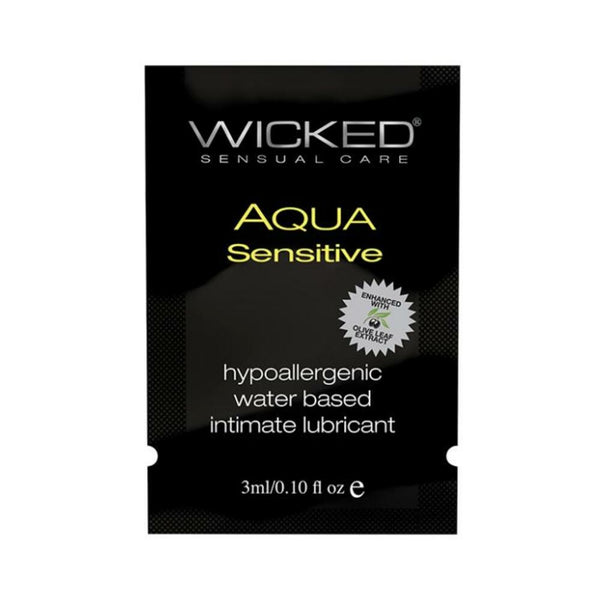 Wicked Aqua Sensitive Water Based Lubricant  .1 oz