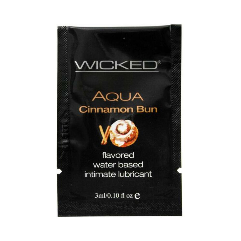 Wicked Sensual Care Aqua Waterbased Lubricant - .1 Oz Cinnamon Bun