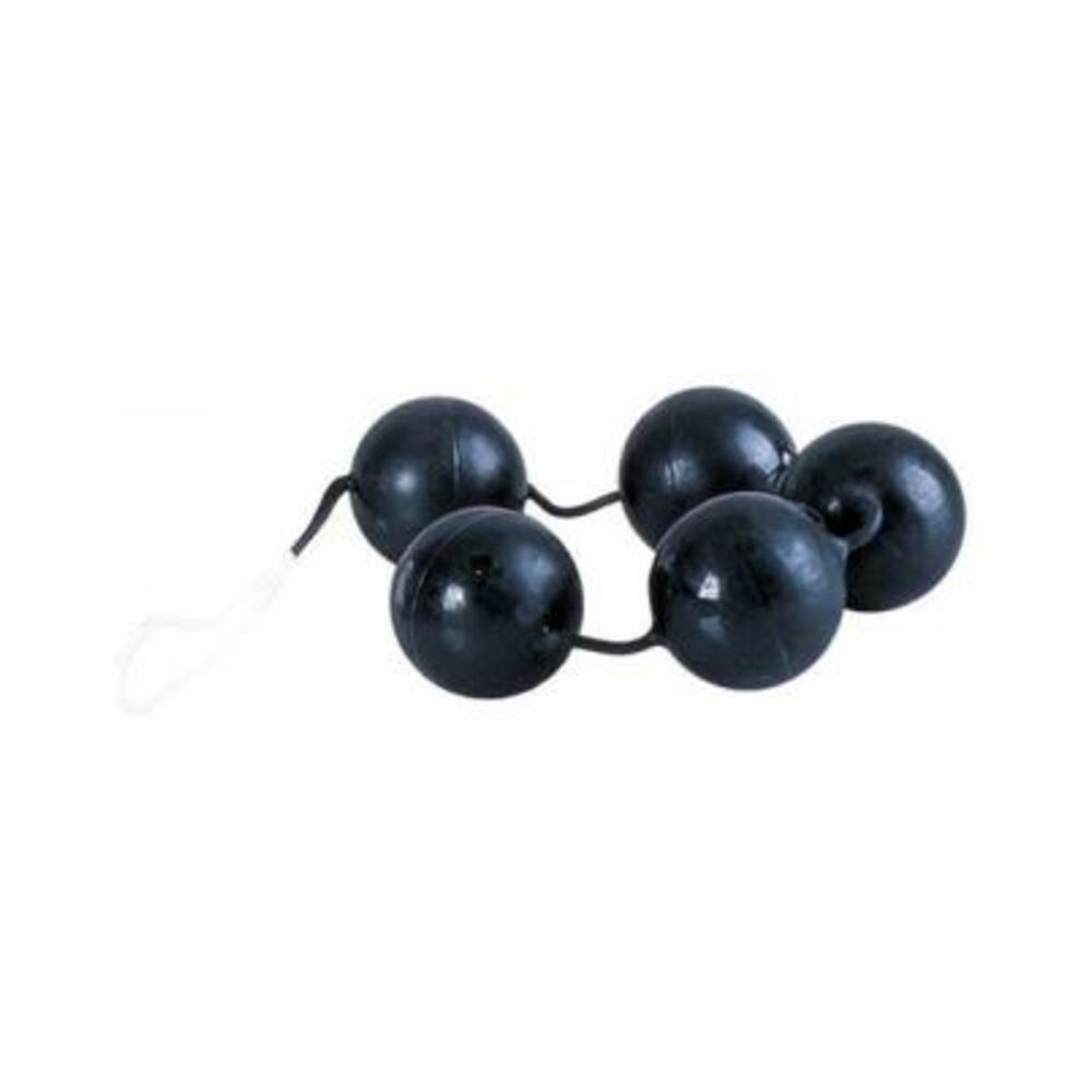 Power Balls Latex Dipped Weighted Pleasure Balls 1.25 Inch - Black