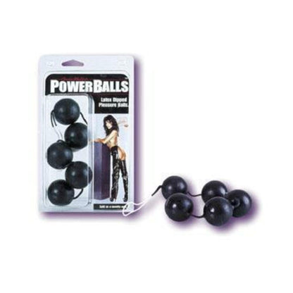 Power Balls Latex Dipped Weighted Pleasure Balls 1.25 Inch - Black