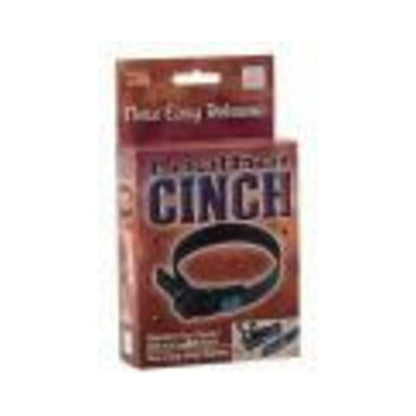 Leather Cinch Adjustable Cockring With Snap Release Black
