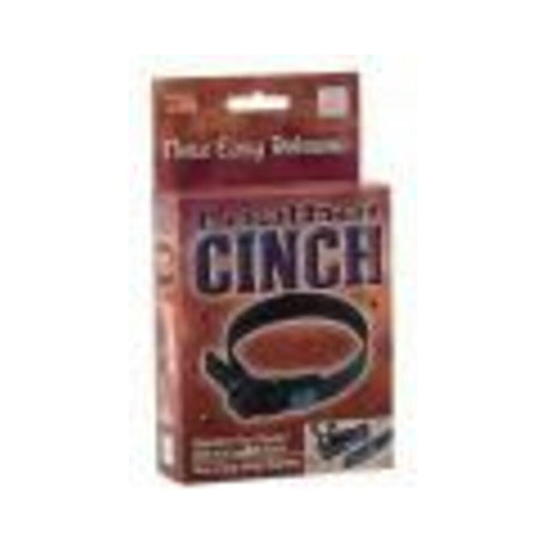 Leather Cinch Adjustable Cockring With Snap Release Black