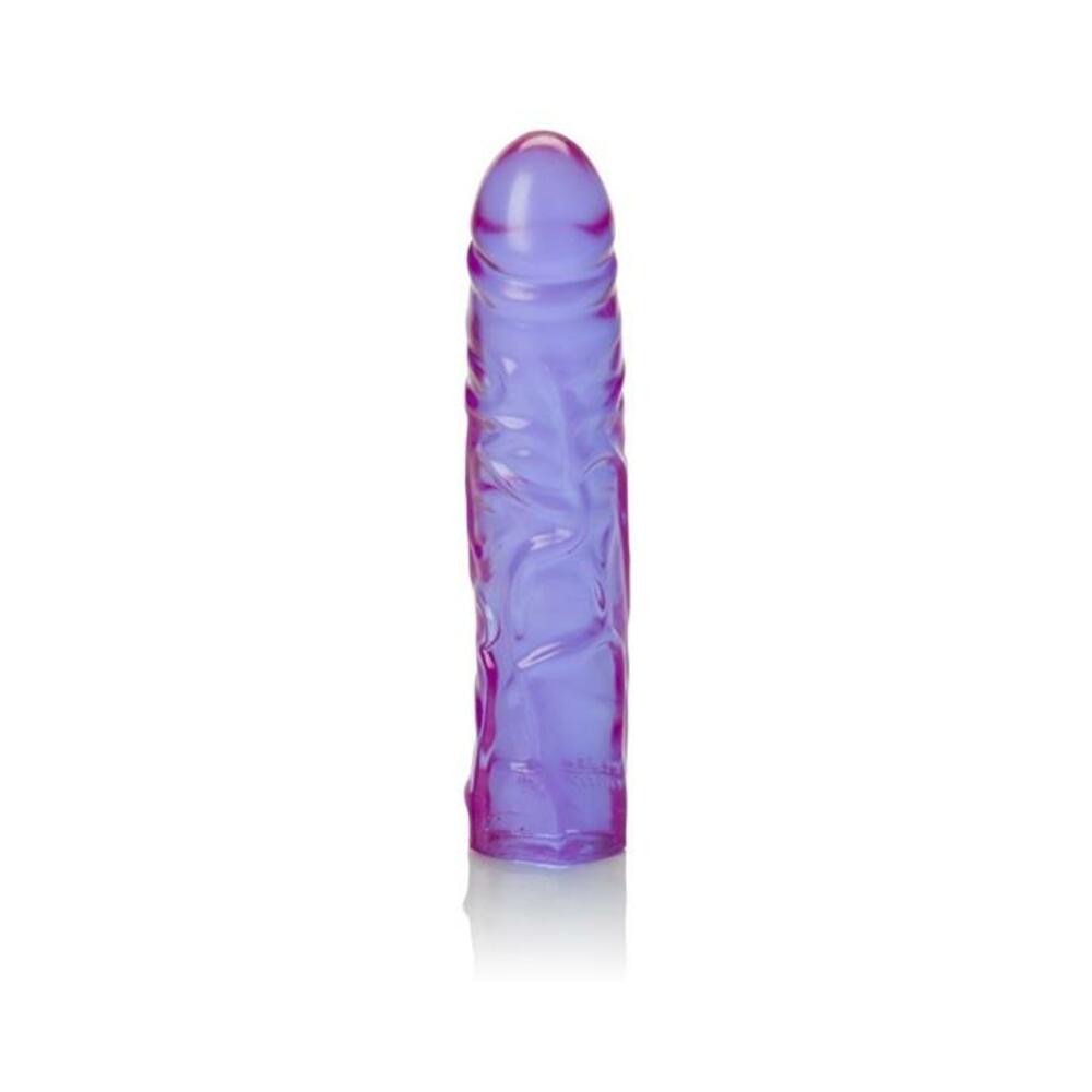 Reflective Gel Veined Chubby 8.5 Inch Purple Dildo