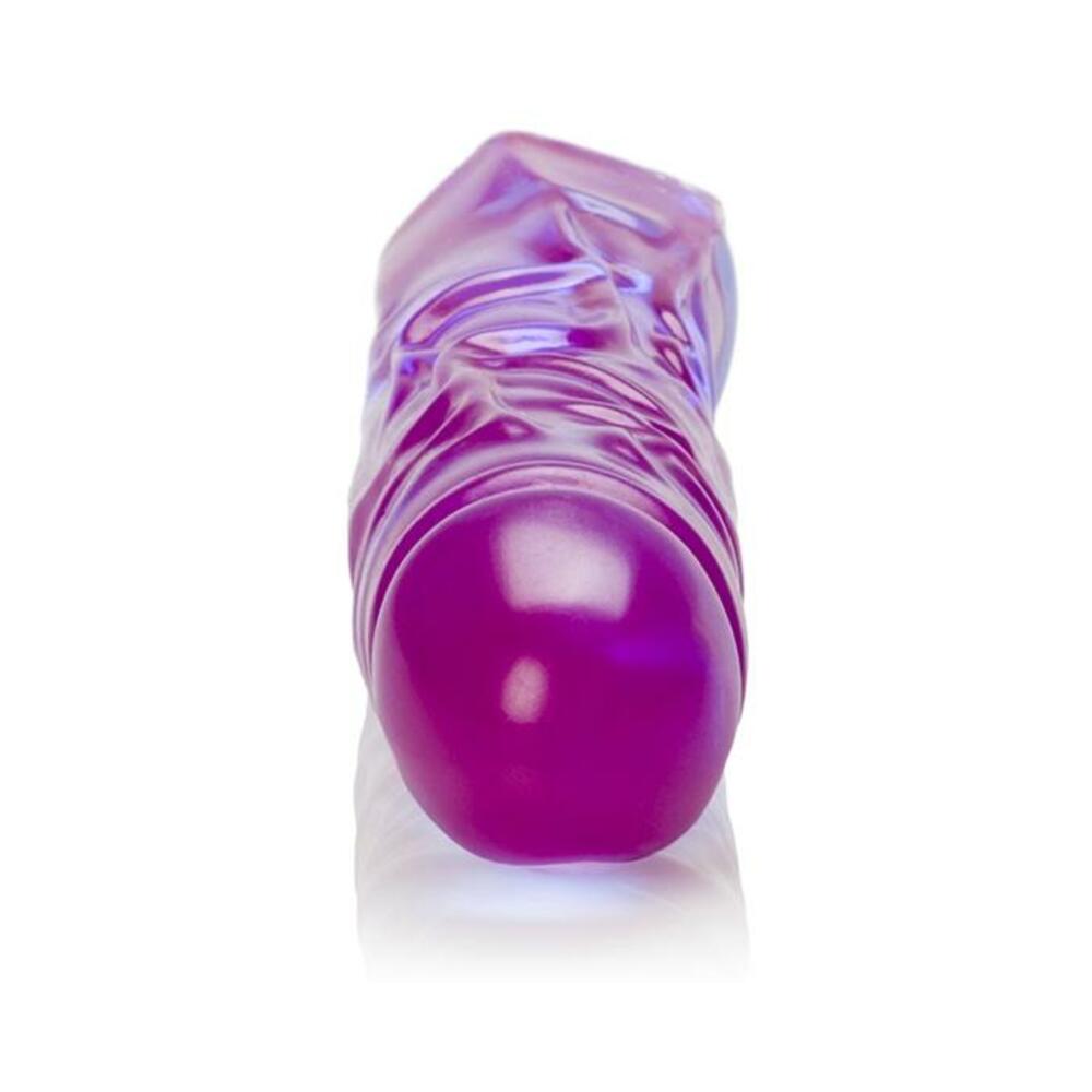 Reflective Gel Veined Chubby 8.5 Inch Purple Dildo