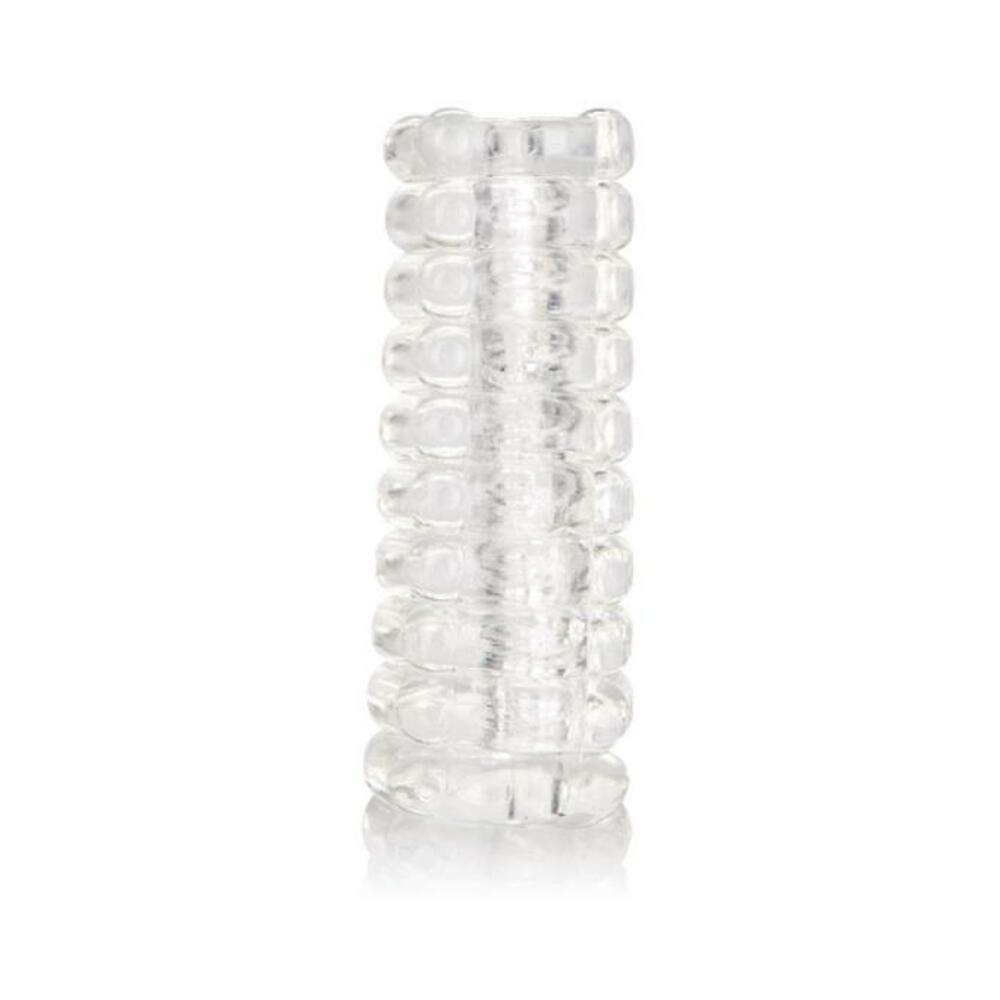 Ribbed Reversible Masturbation Stroker Clear
