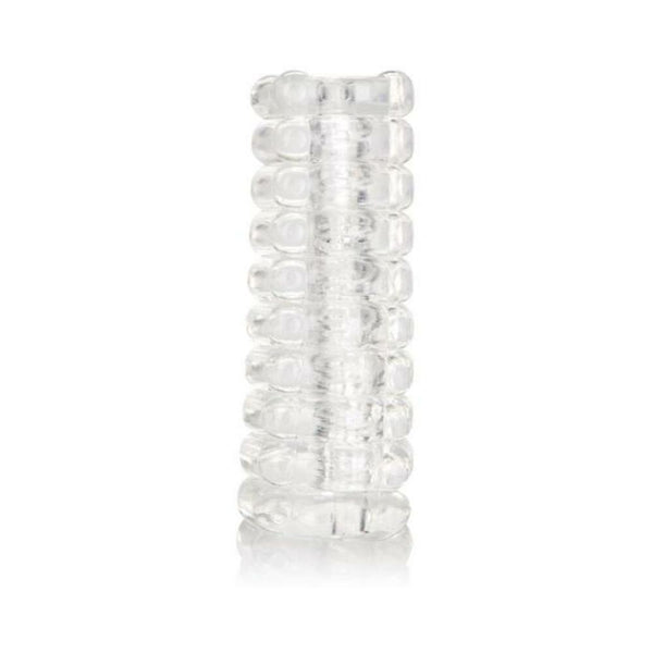 Ribbed Reversible Masturbation Stroker Clear