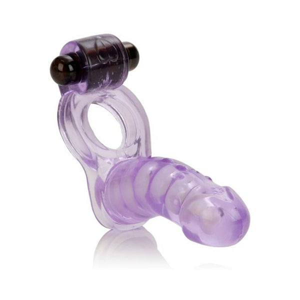 Double Diver Vibrating Enhancer Penetrator Purple