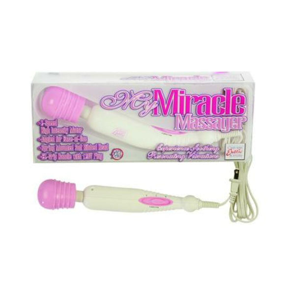 My Miracle Massager 2 Speed 120 Volt 10.5 inch White With Pink