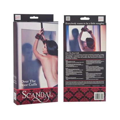 Scandal Over The Door Cuffs Black/Red