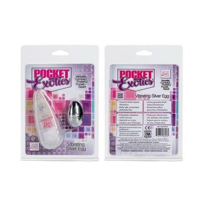 Pocket Exotics Vibrating Silver Egg