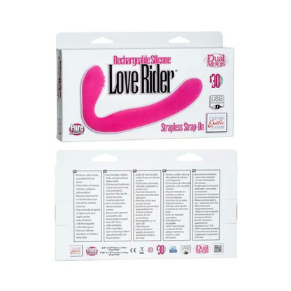 Love Rider Rechargeable Strapless Strap On Pink