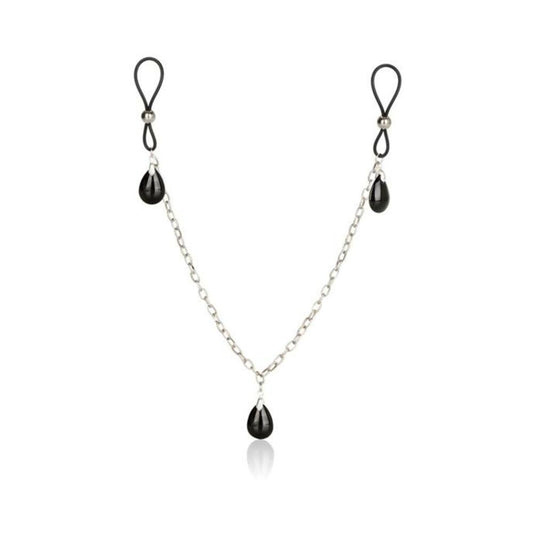 Nipple Play Non Piercing Nipple Chain Jewelry Onyx