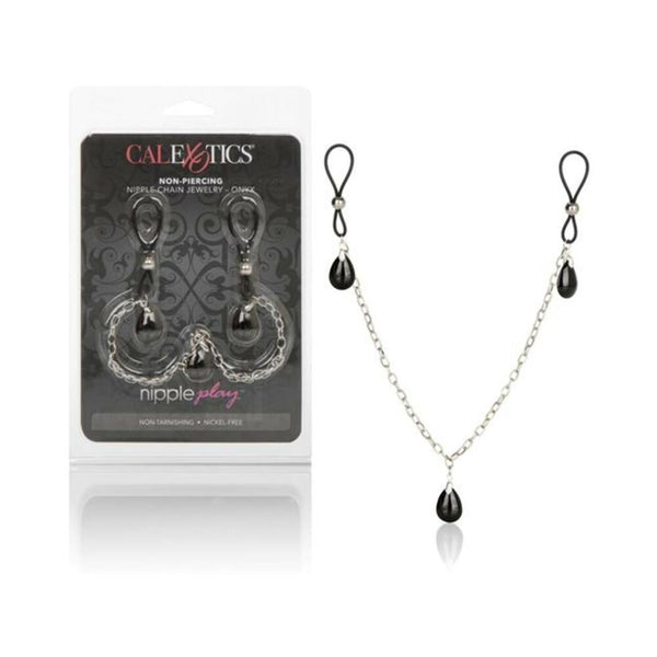 Nipple Play Non Piercing Nipple Chain Jewelry Onyx