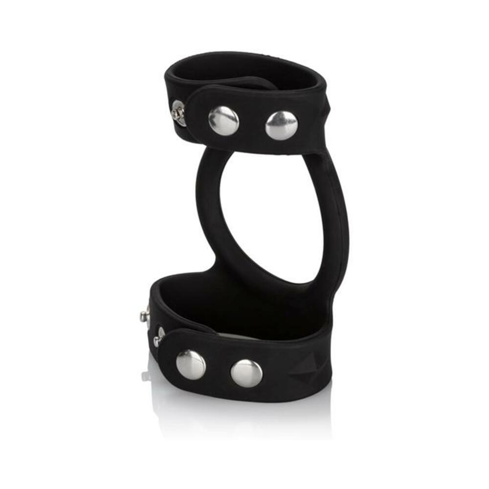 Silicone Tri Snap Cock & Ball Cage Black