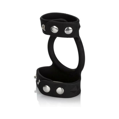 Silicone Tri Snap Cock & Ball Cage Black