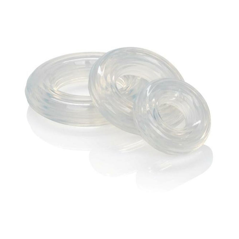 Premium Silicone Ring Set Clear Pack Of 3
