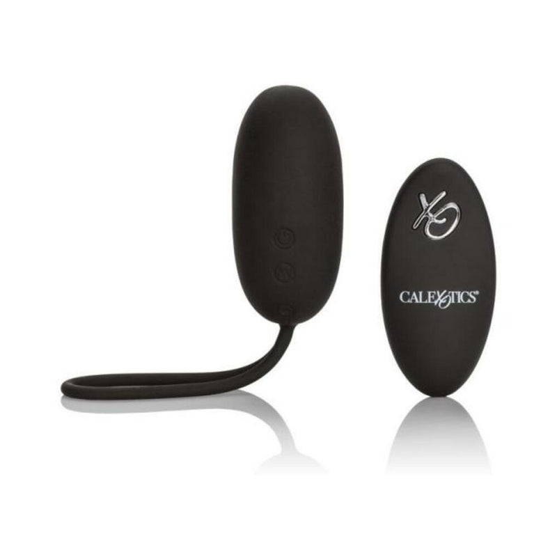 Silicone Remote Rechargeable Egg Vibrator Black