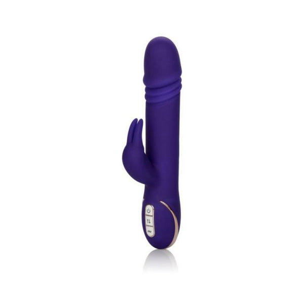 Jack Rabbit Silicone Thrusting Vibrator Purple