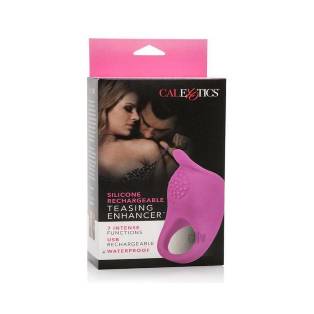Teasing  Enhancer Ring Silicone Rechargeable Pink