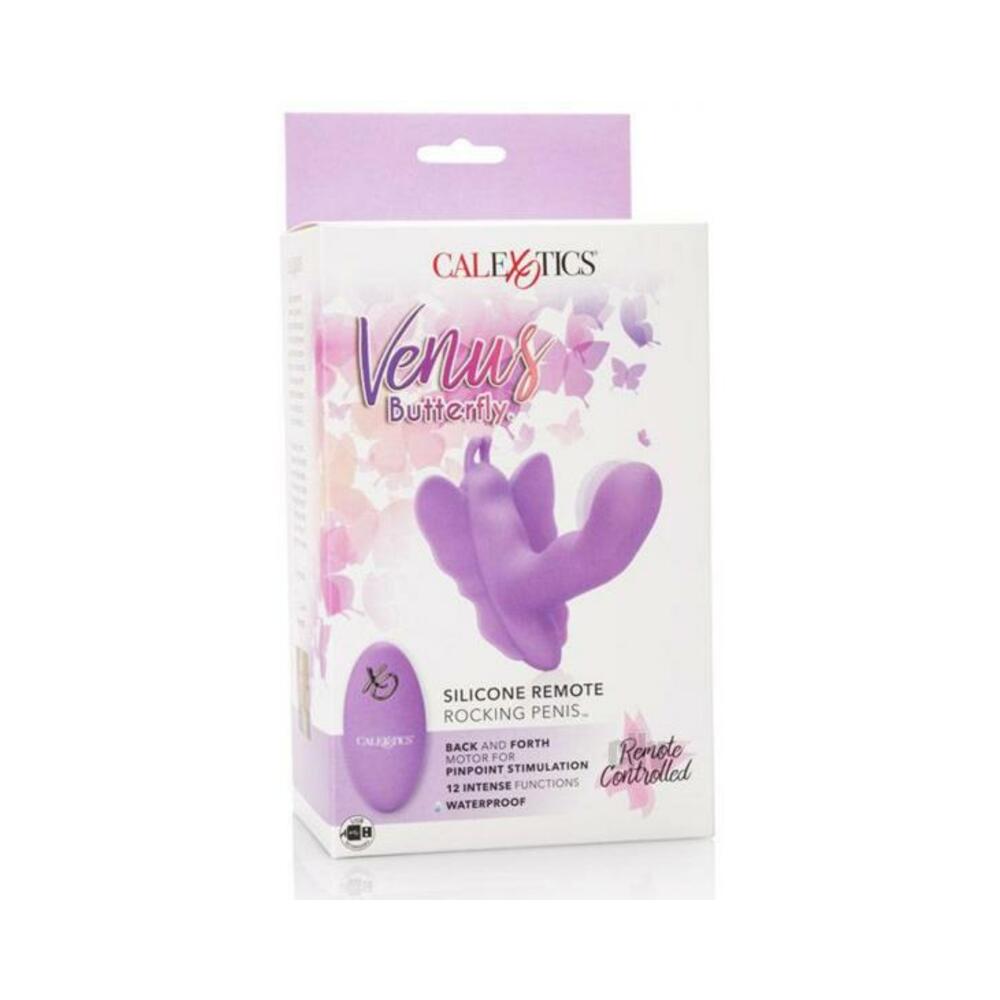 Venus Butterfly Remote Rocking Penis Purple Vibrator