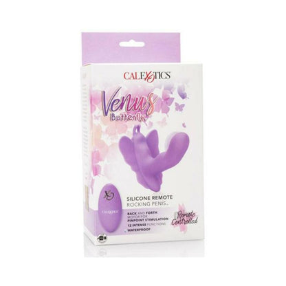 Venus Butterfly Remote Rocking Penis Purple Vibrator