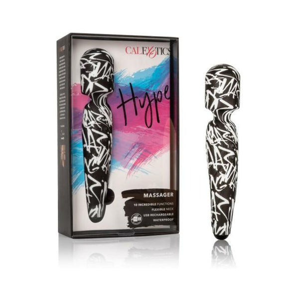 Hype Massager Body Massage Wand Black White