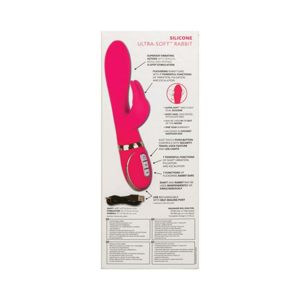 Jack Rabbit Silicone Ultra Soft Rabbit Vibrator Pink