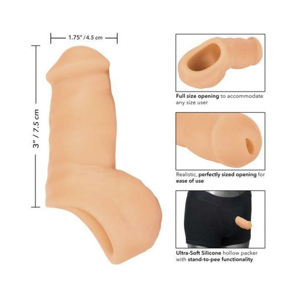 Packer Gear Ultra Soft Beige Stand To Pee Hollow Packer