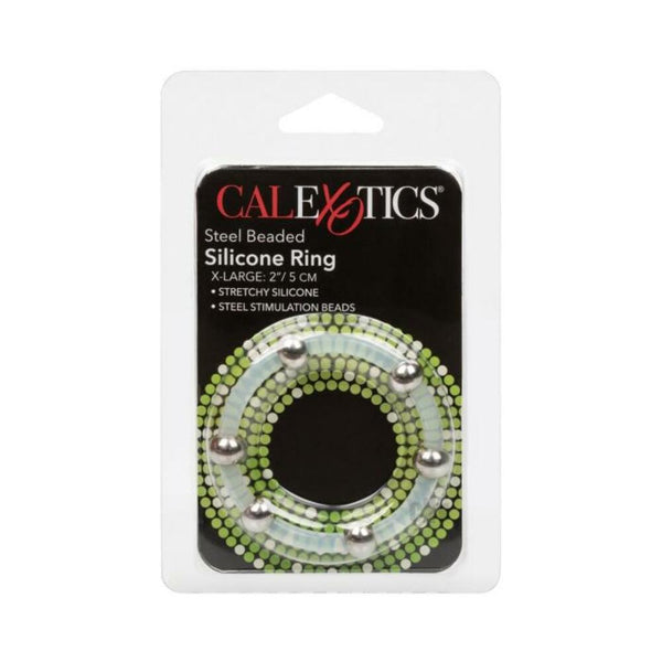 Steel Beaded Silicone Ring X-lg