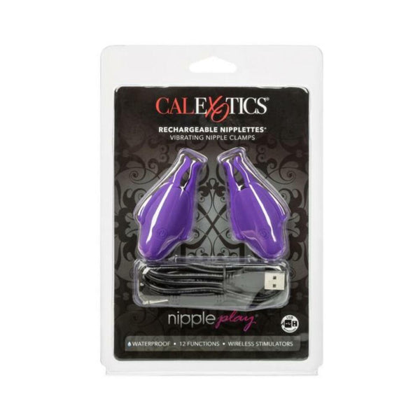 Nipple Play Rechargeable Nipplettes - Purple
