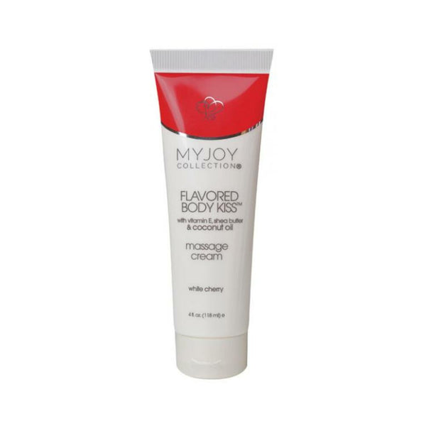 Flavored Body Kiss Body Massage Cream White Cherry 4oz
