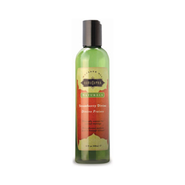 Kama Sutra Naturals Massage Oil Strawberry Divine 8oz