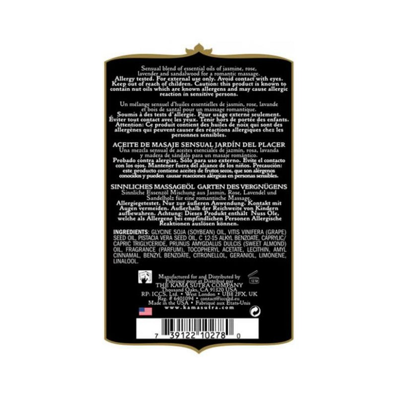 Aromatic Massage Oil Pleasure Garden 2oz