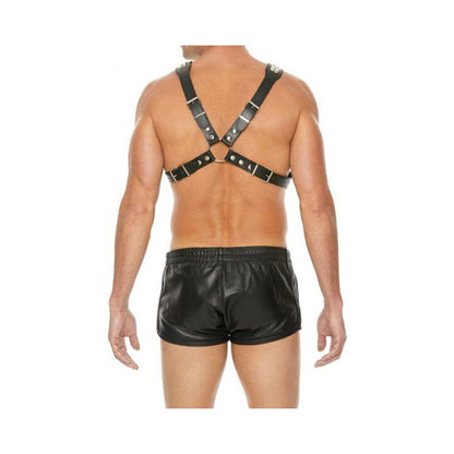 Shots Uomo Men's Pyramid Stud Body Harness - Black