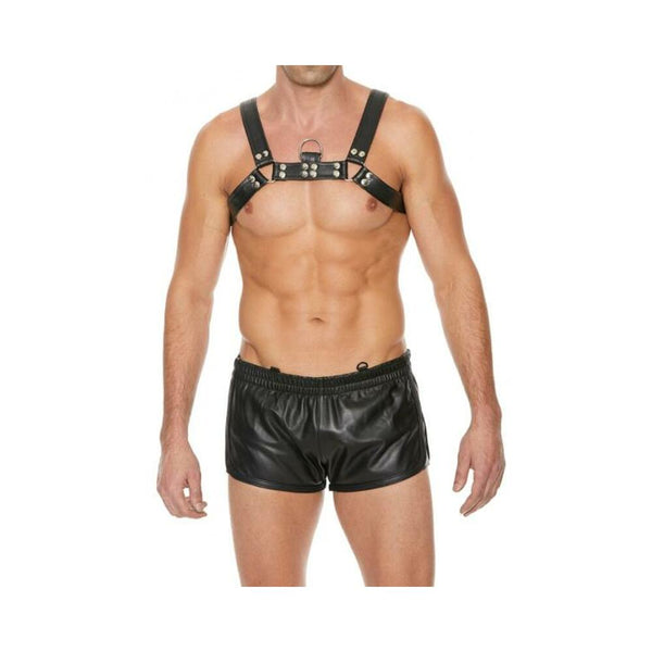 Shots Uomo Chest Bulldog Harness Small/medium - Black