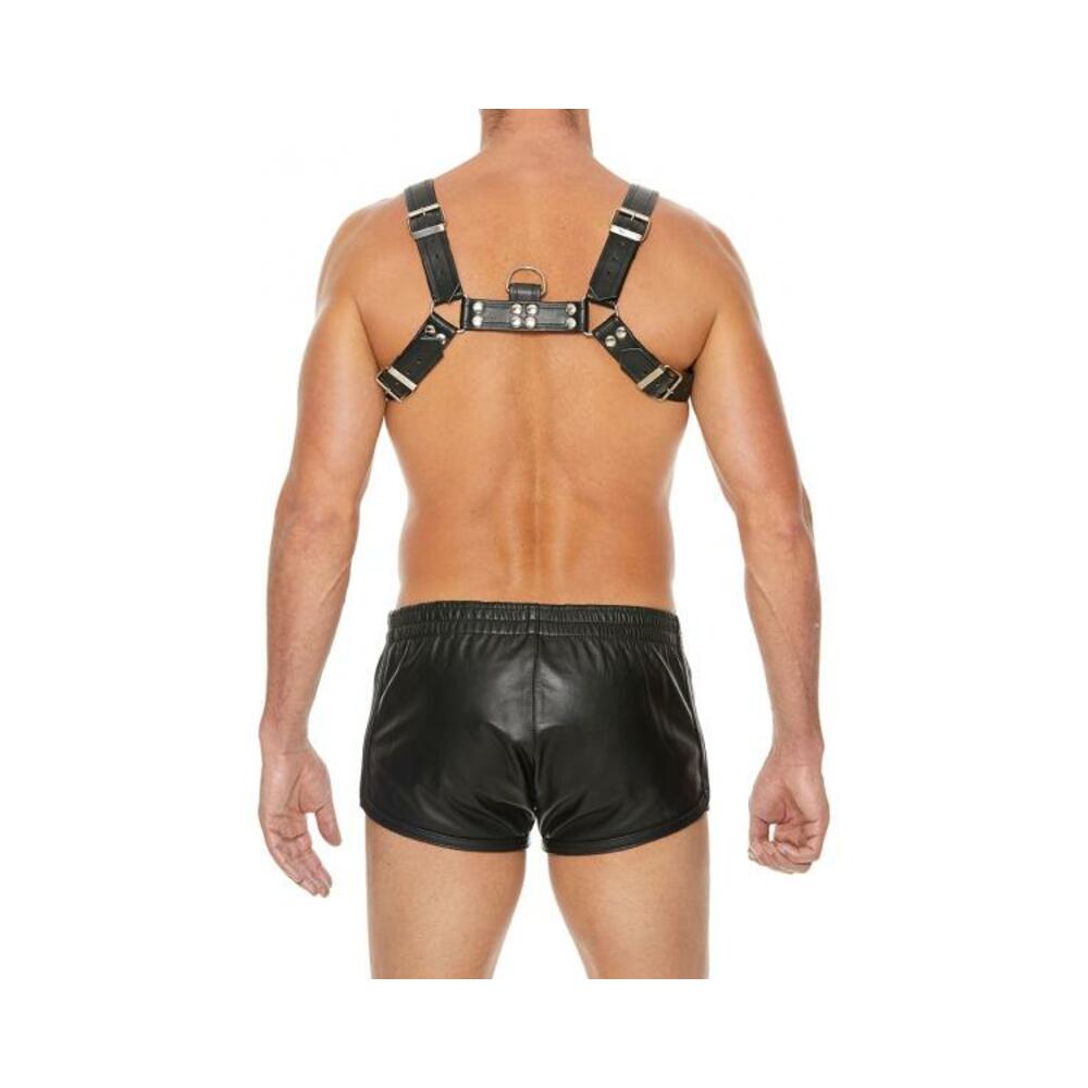 Shots Uomo Chest Bulldog Harness Large/xlarge - Black