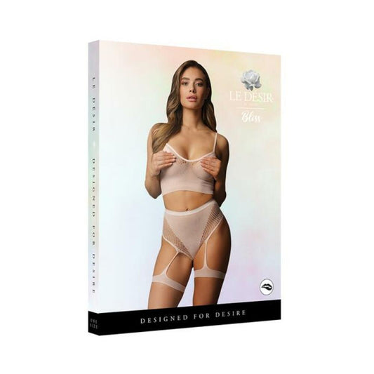 Shots Le Desir 2-piece Bra Set With Garters Pink O/s