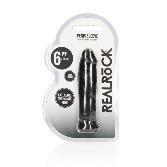 Realrock Penis Sleeve 7" Black