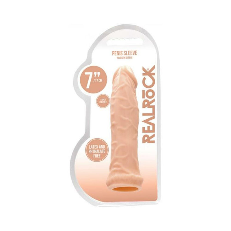 Real Rock Penis Extender - 7" - 17 Cm - Vanilla