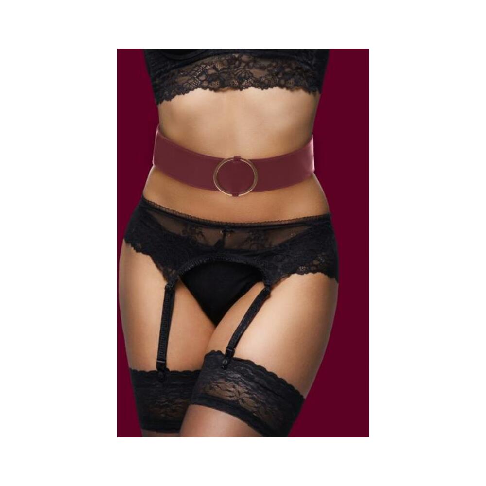 Ouch Halo Waist Belt L/xl Burgundy