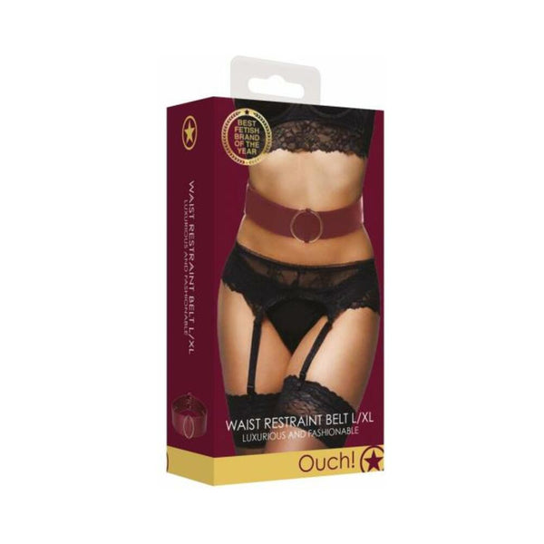 Ouch Halo Waist Belt L/xl Burgundy